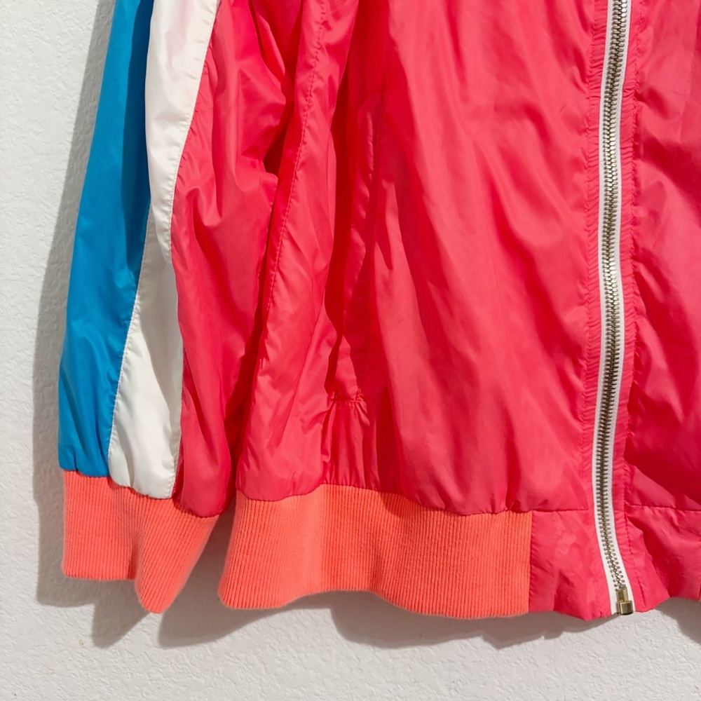Aviator Nation Windbreaker Jacket in Neon Coral - Picture 7 of 10